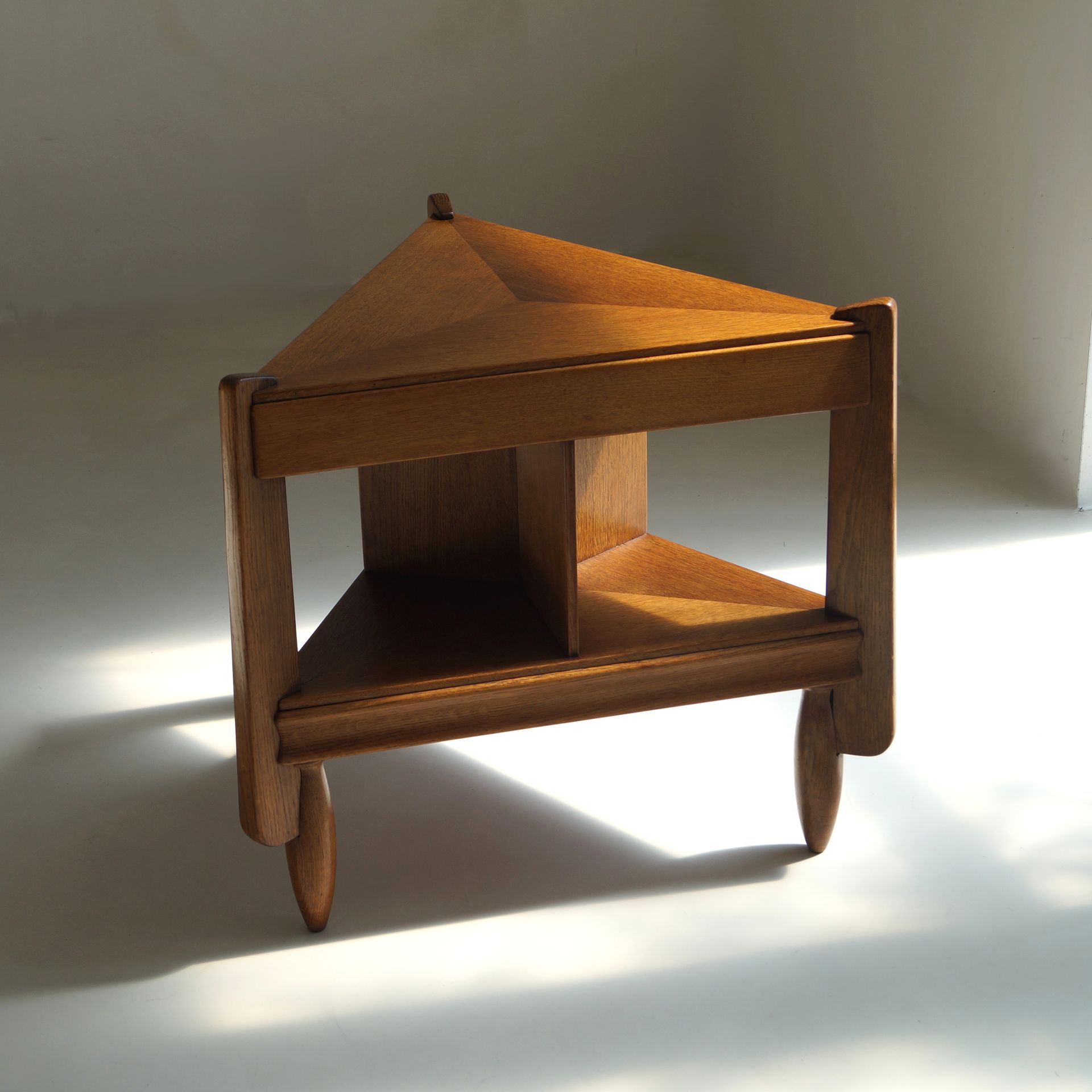 Rare triangular Dutch Art Deco side table, Anton Lucas, 1920s