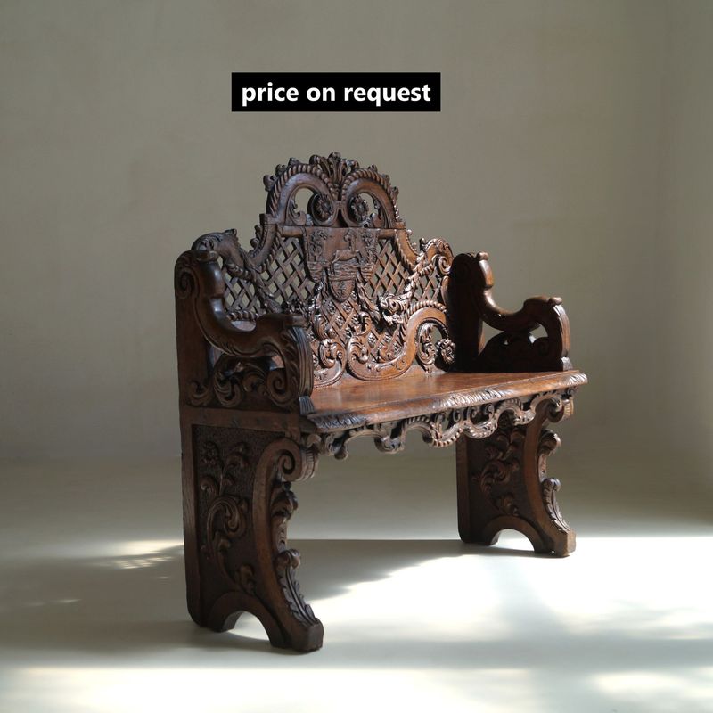 Rare Dutch Baroque Hall Bench after Daniel Marot, circa 1720