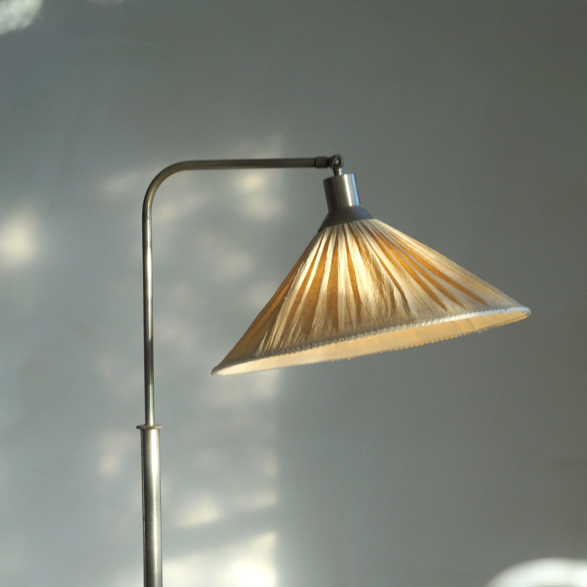Bauhaus Modernist Floor Lamp  with Original Shade, 1920s to 1930s