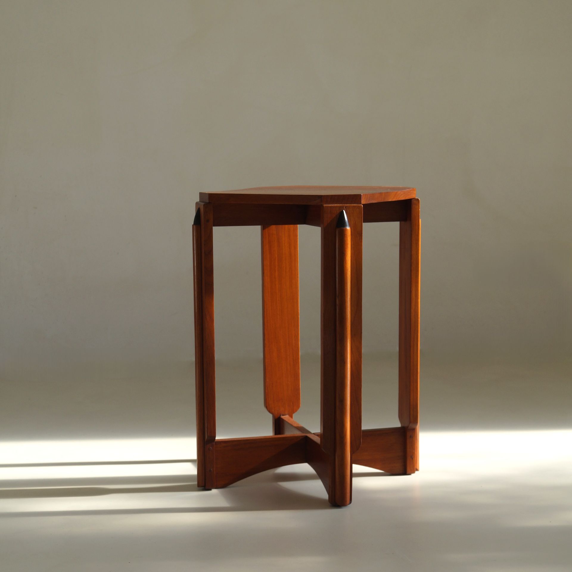 Dutch Art Deco Amsterdam School Octagonal Side Table, 1920s