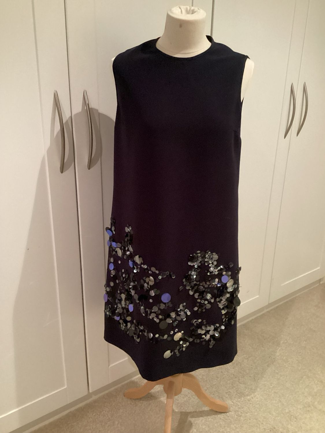 Victoria Victoria Beckham Navy Sequin Dress Size 10