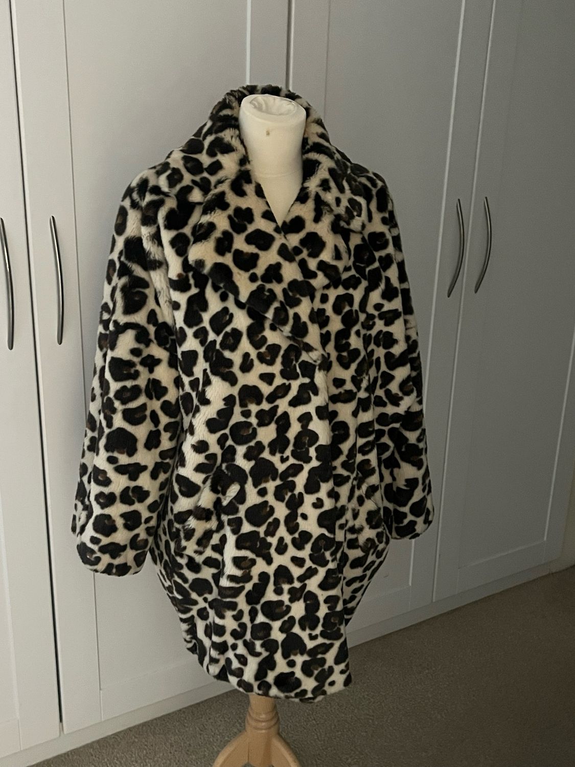 Sonia By Sonia Rykiel Faux Fur Animal Print Coat S