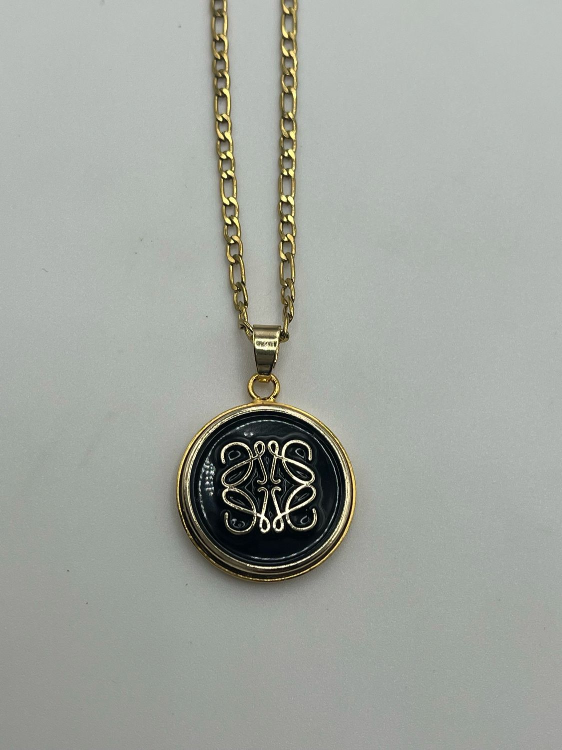 Designer’d Loewe Button Pendant Necklace