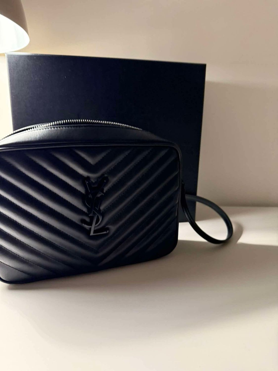 YSL Lou Black Quilted Camera Bag