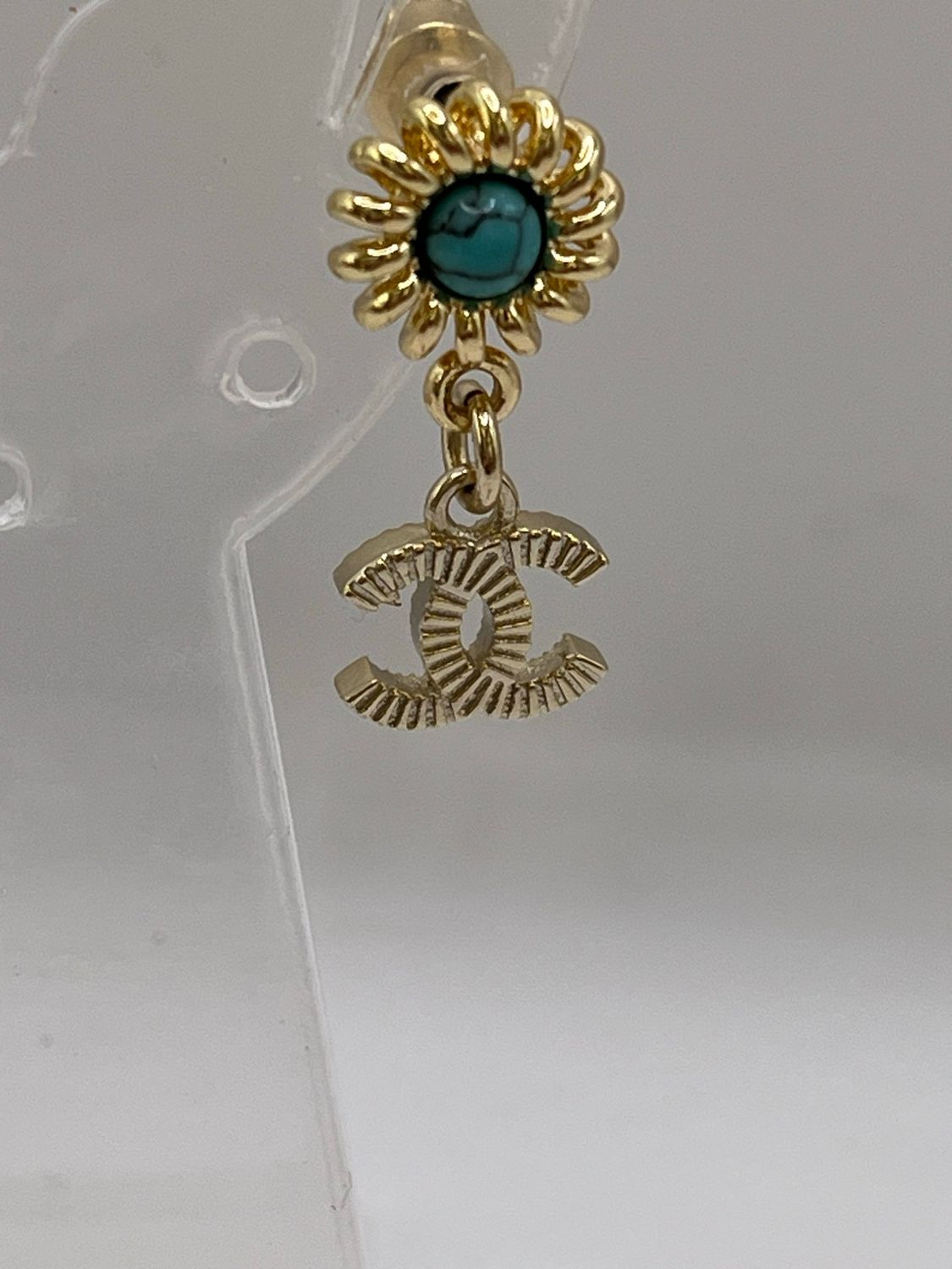 Designer’d Turquoise Blue CC Earrings