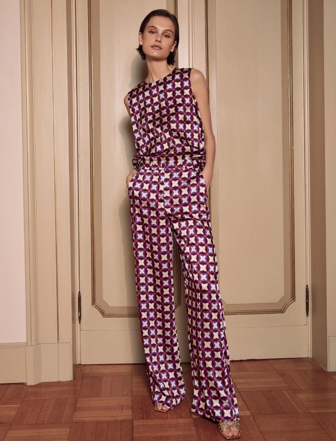 Marella ‘Nalut’ 2 Piece Silk Trouser Suit Size 10