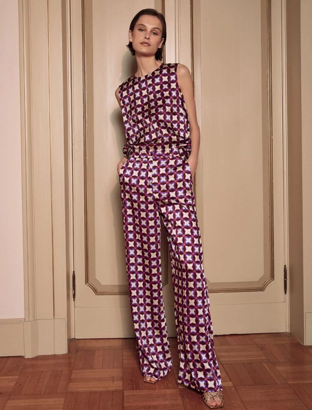 Marella ‘Nalut’ 2 Piece Silk Trouser Suit Size 10
