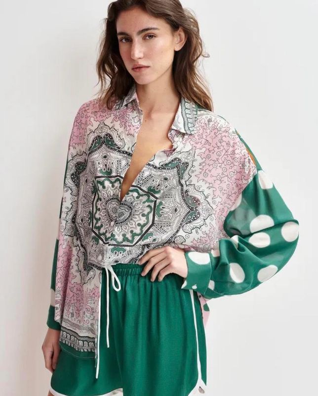 Essential Antwerp Multicolour Cotton Blend Blouse S BNWT