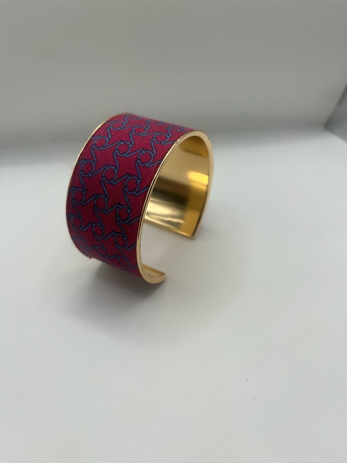 Designer’d Hermés Silk Cuff Bracelet