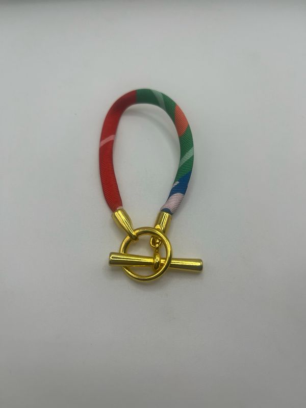 Designer’d Hermés Silk Twilly Toggle Bracelet