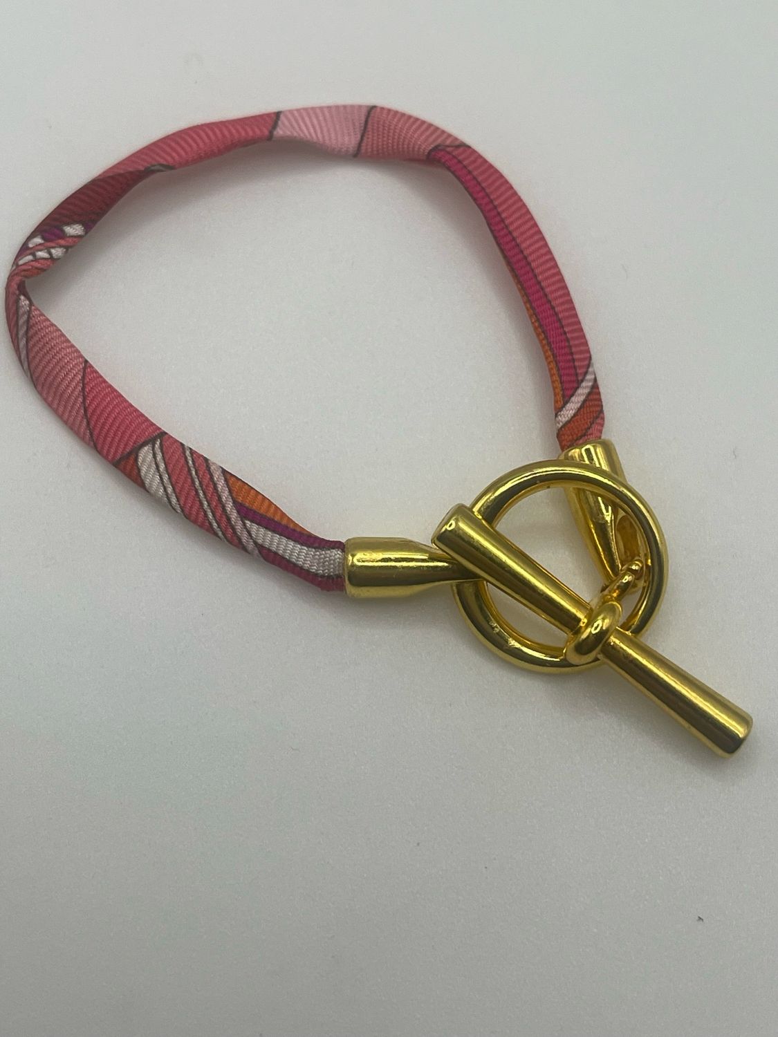 Designer’d Hermés Silk Twilly Toggle Bracelet