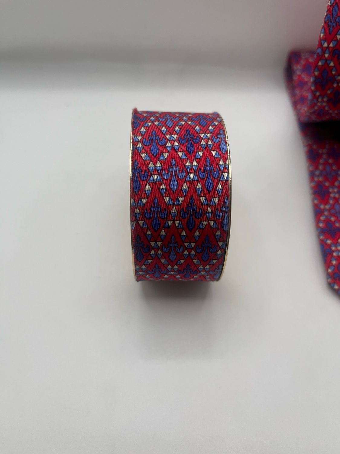 Designer’d Pink Hermés Silk Tie Cuff Bracelet