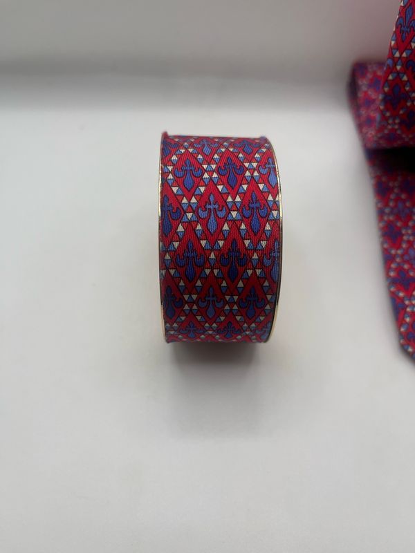 Designer’d Pink Hermés Silk Tie Cuff Bracelet