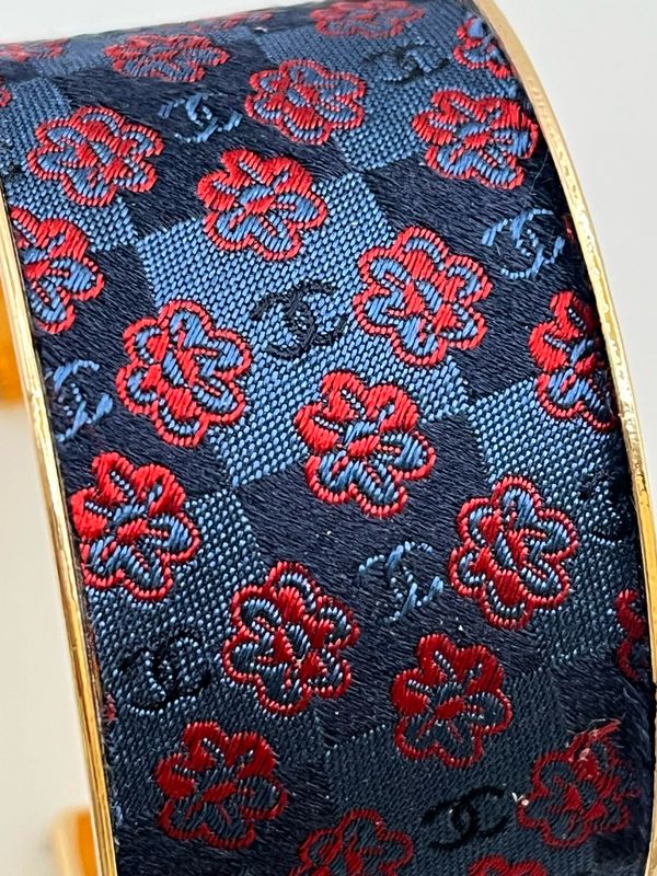 Designer’d Chanel Silk Tie Cuff Bracelet