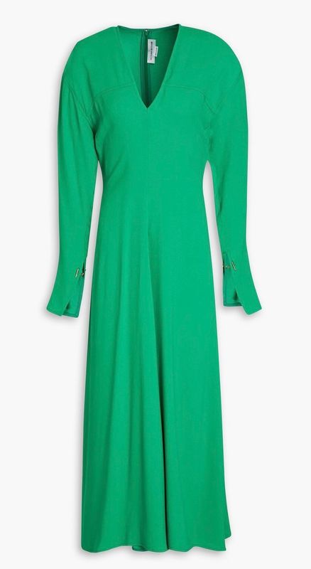 Victoria Beckham Green Crepe Dress Size 12