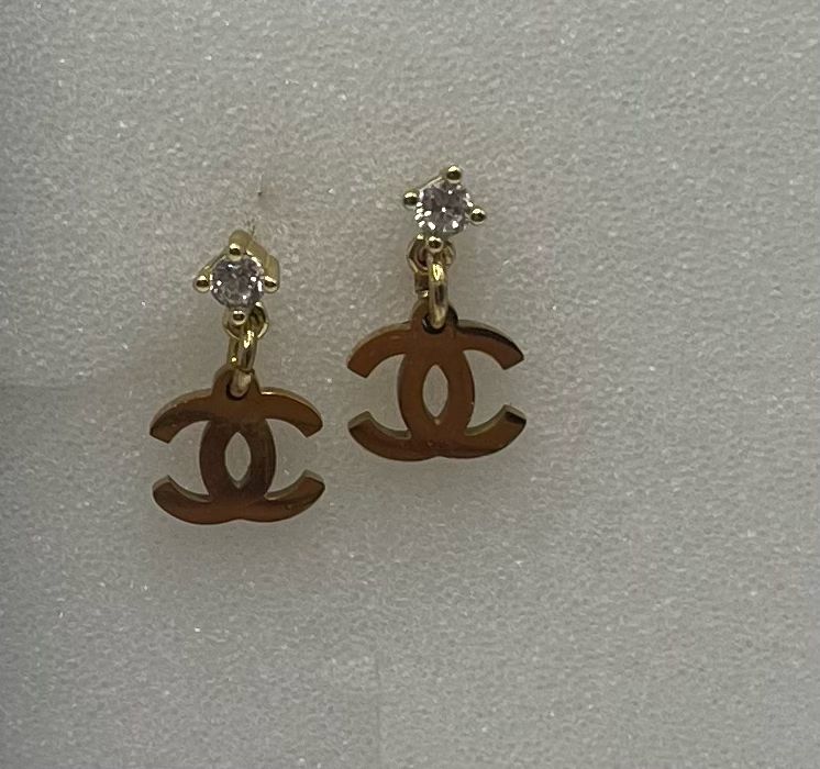 Designer’d Diamante Studs With CC Charms