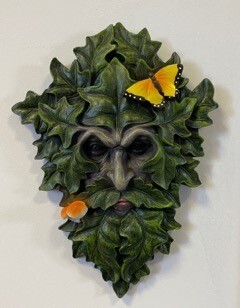 Green Man with Butterfly Wall Hanging