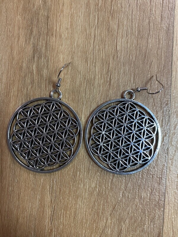 Flower of Life Ear Rings