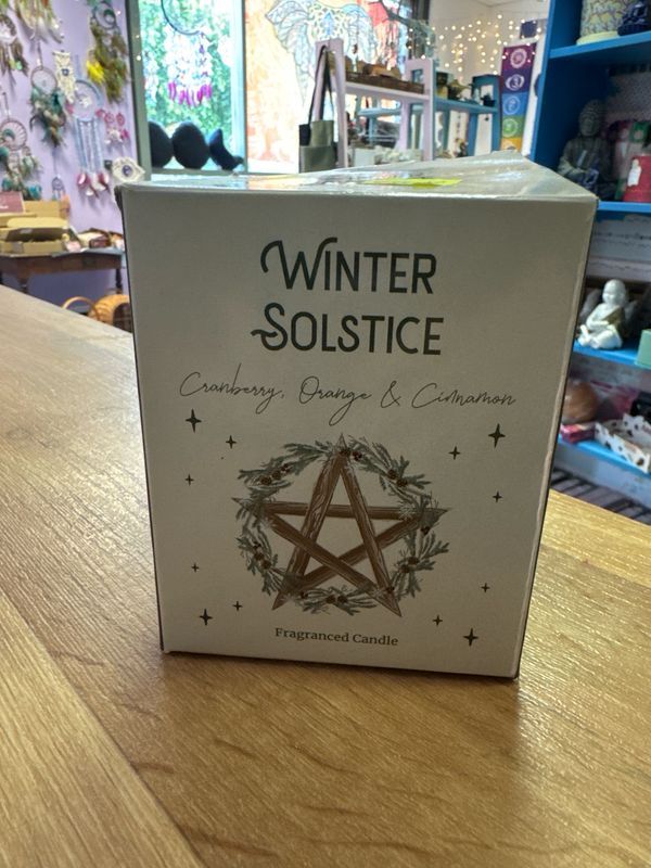 Cranberry, Orange &amp; Cinnamon Scented Candle Winter Solstice 