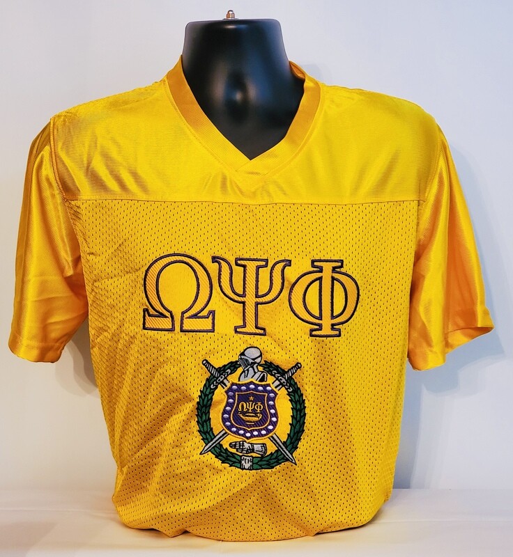 Omega Psi Phi Football Jersey (Gold)