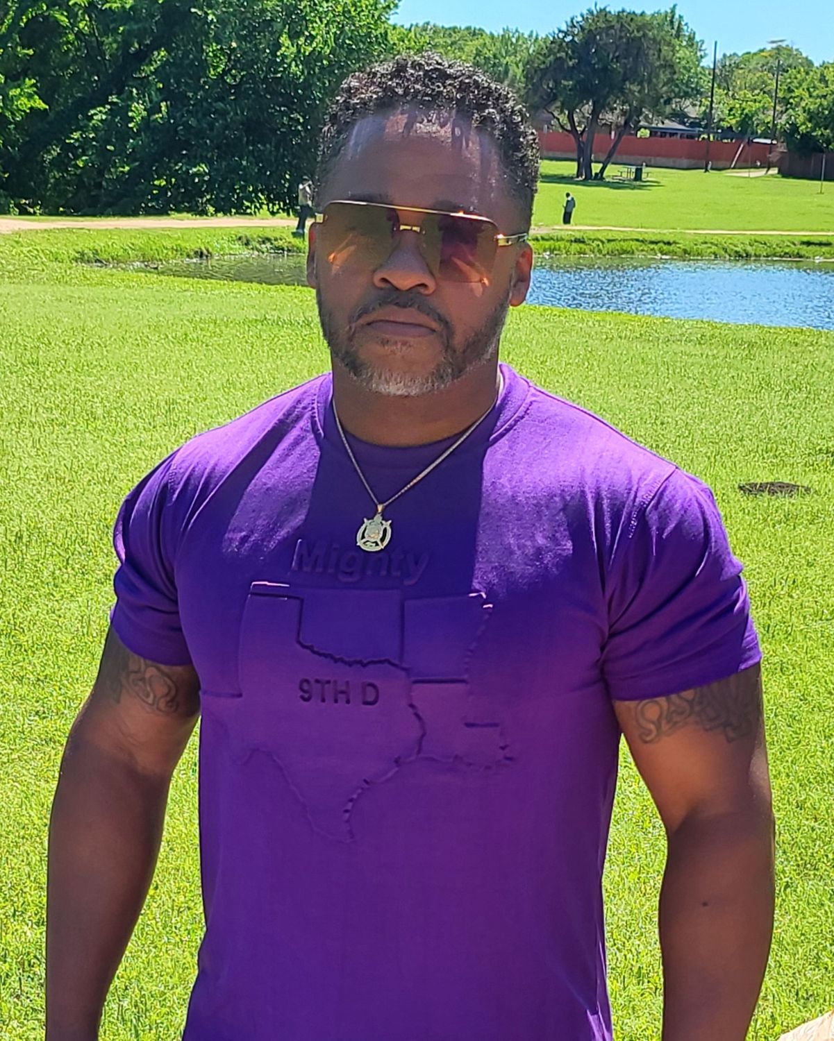 9th  District Embossed(Purple Short Sleeve)