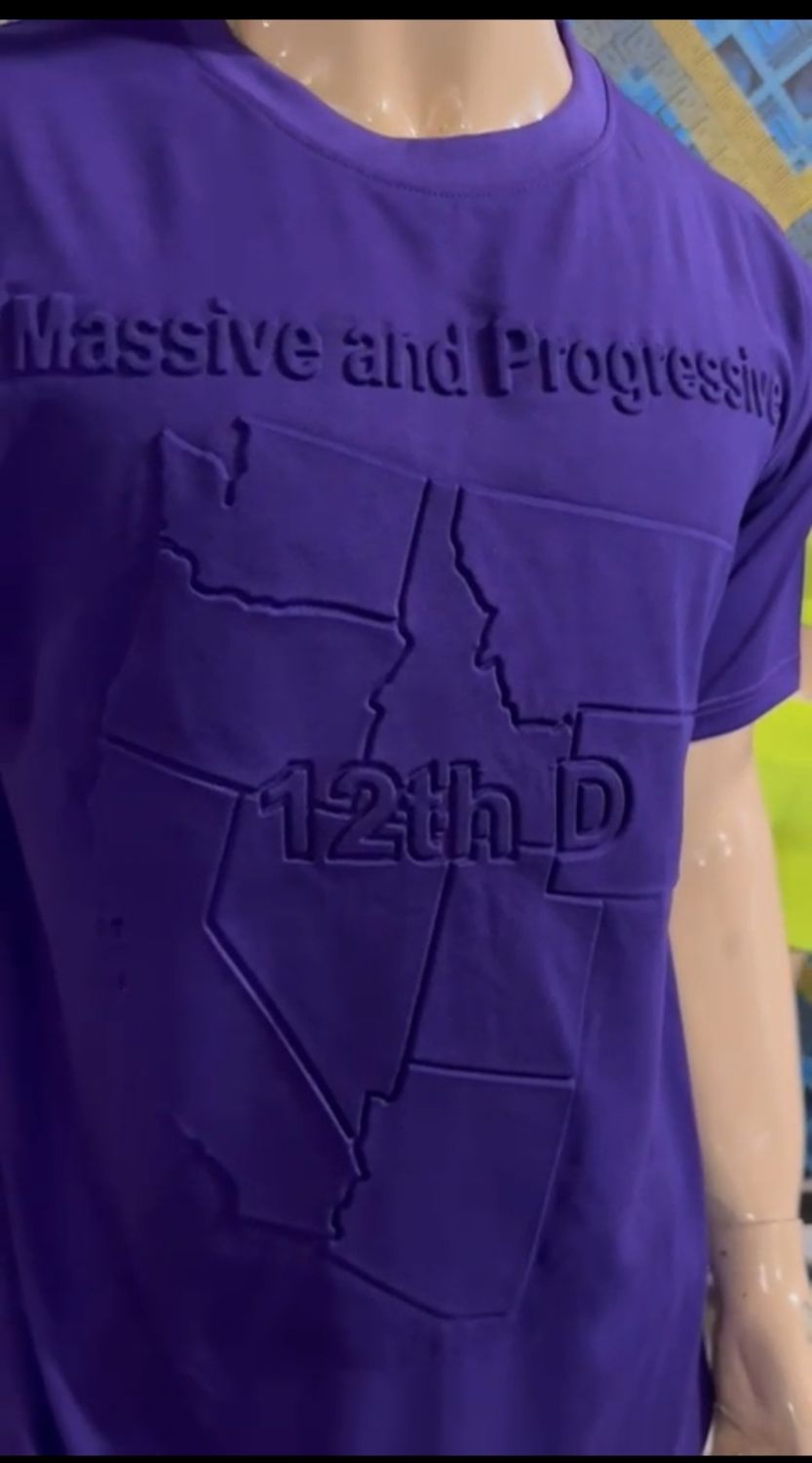 12th  District Embossed(Purple Short Sleeve)
