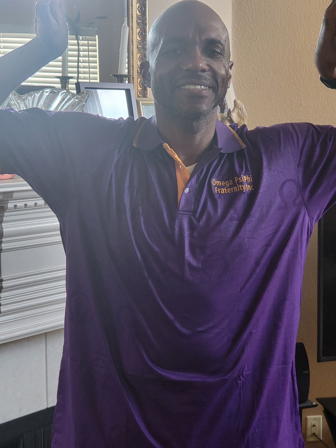 Ω Branded Polo Shirt(Purple Short Sleeve)