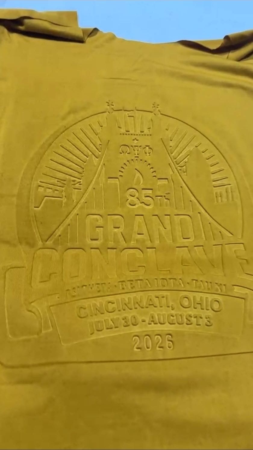 Omega Psi Phi 2026 EMBOSSED Gold Conclave
