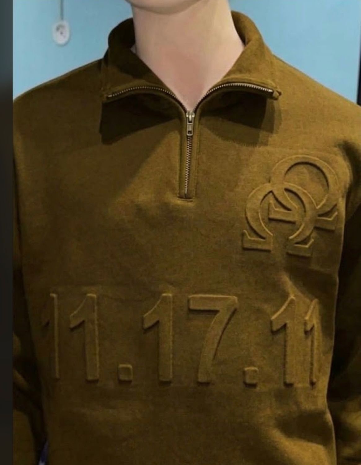 11.17.11 Gold 3/4 Zip Sweatshirt: Runs small with Double Hooks please order ONE size up. 
