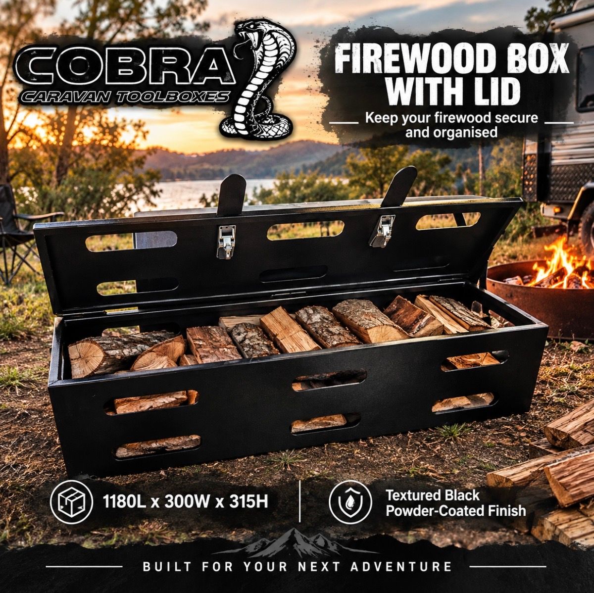 Wood box with lockable lid