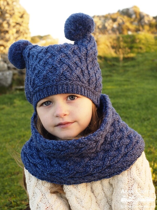 Childrens Double Pom Pom Hat