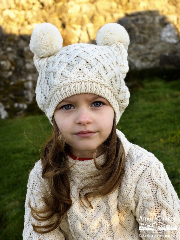 Childrens Double Pom Pom Hat