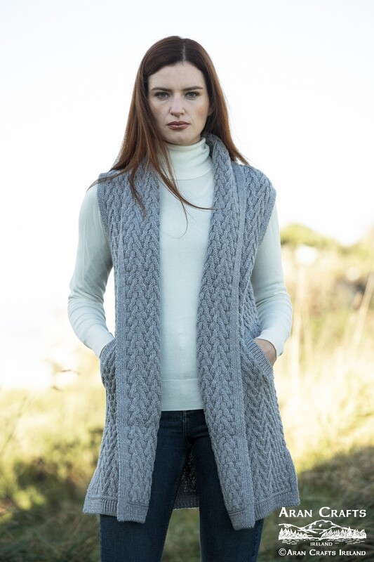 Westport Sleeveless Herringbone Cardigan