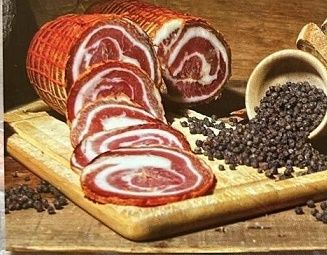 PANCETTA ARROTOLATA  MED CHILI - SPECIALITA&#39; DELLA SILA HÅNDVERK