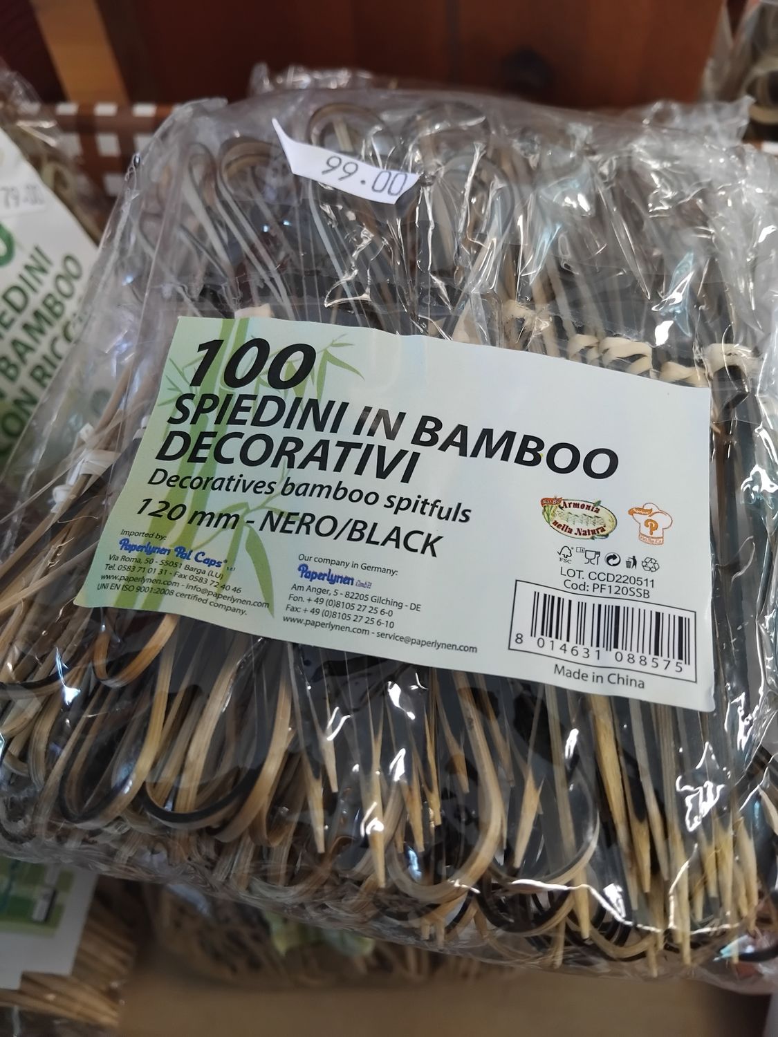 BAMBOO PICKS - SVART