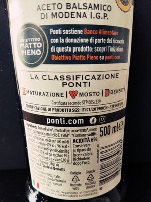 ACETO BALSAMICO MODENA PONTI 0,5 lt.