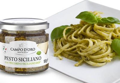 BASILIKUMPESTO MED “PECORINO SICILIANO DOP”
