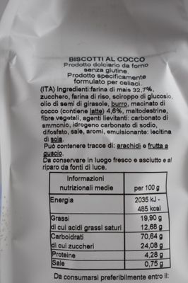 LE VENEZIANE - GLUTENFRI KOKOSKJEKS
