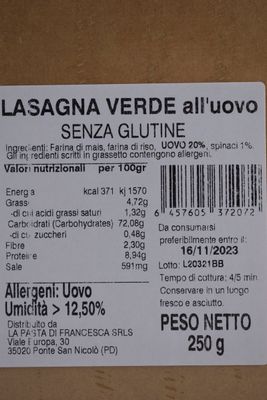 GRØNNE LASAGNE - GLUTENFRI