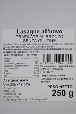 LASAGNE - GLUTENFRI