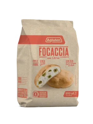 FOCACCIA MED OLIVEN STK: 4 X 50GR - GLUTENFRI
