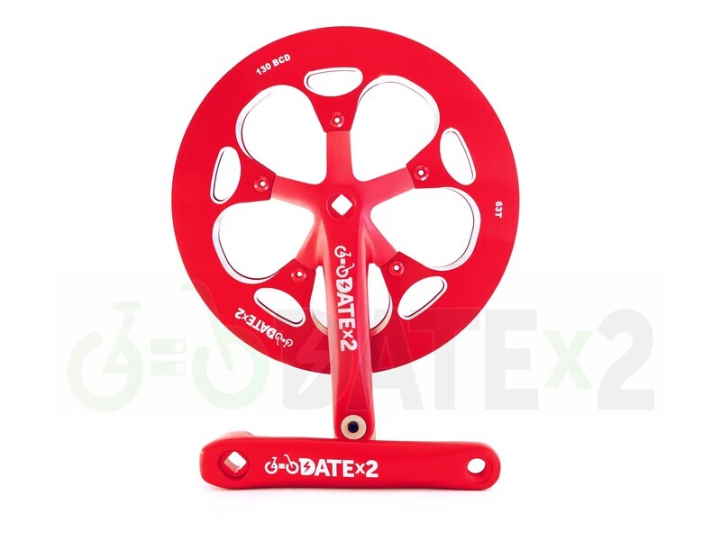 DATE CHx63T-RED strongest 7075AL crankset for a much better cadence &amp; no more ghost pedalling