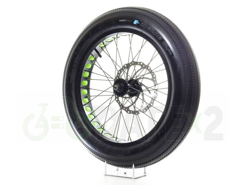 DATE VEEx1 ZIGZAG probably the best VEE city tires for 204 fat bikes in the world (GREEN rim tape)