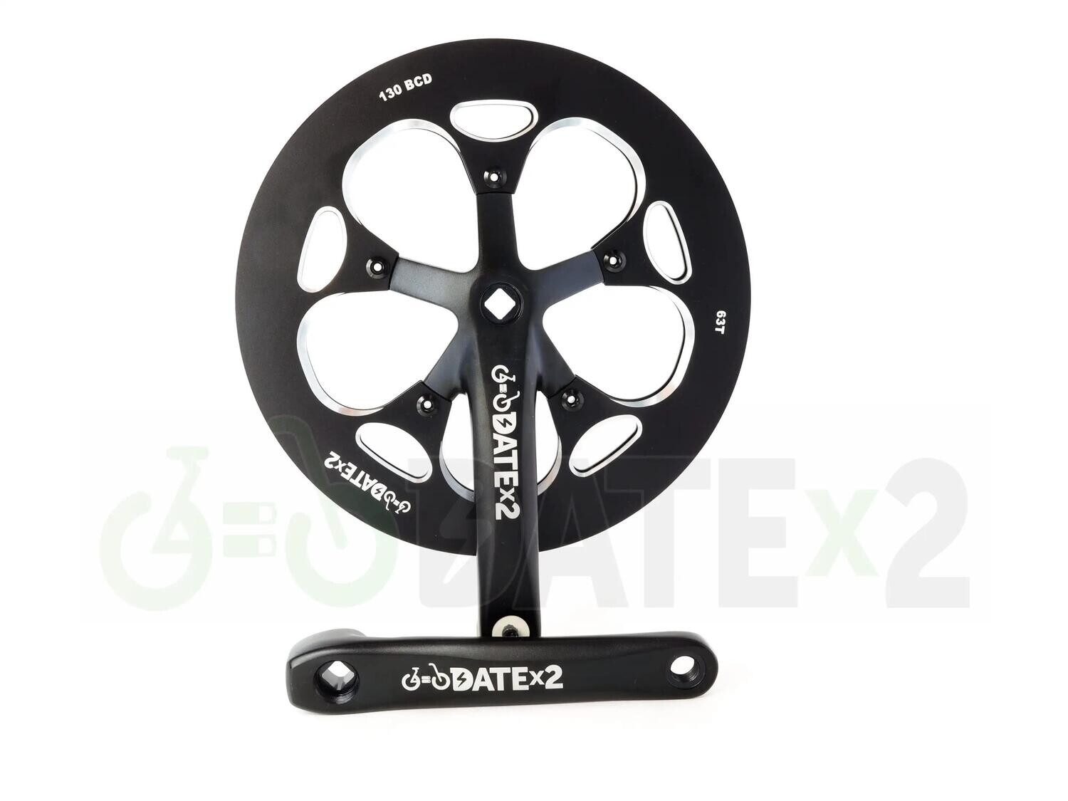 DATE CHx63T-BLACK strongest 7075AL crankset for a much better cadence &amp; no more ghost pedalling