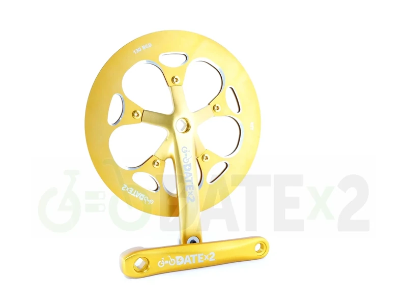 DATE CHx63T-GOLD strongest 7075AL crankset for a much better cadence &amp; no more ghost pedalling