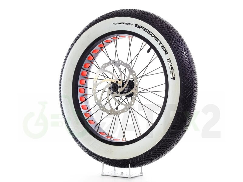 DATE VEEx3 SPEEDSTER white walls probably the lightest 20x4 VEE city tires in the world (RED rim tape)