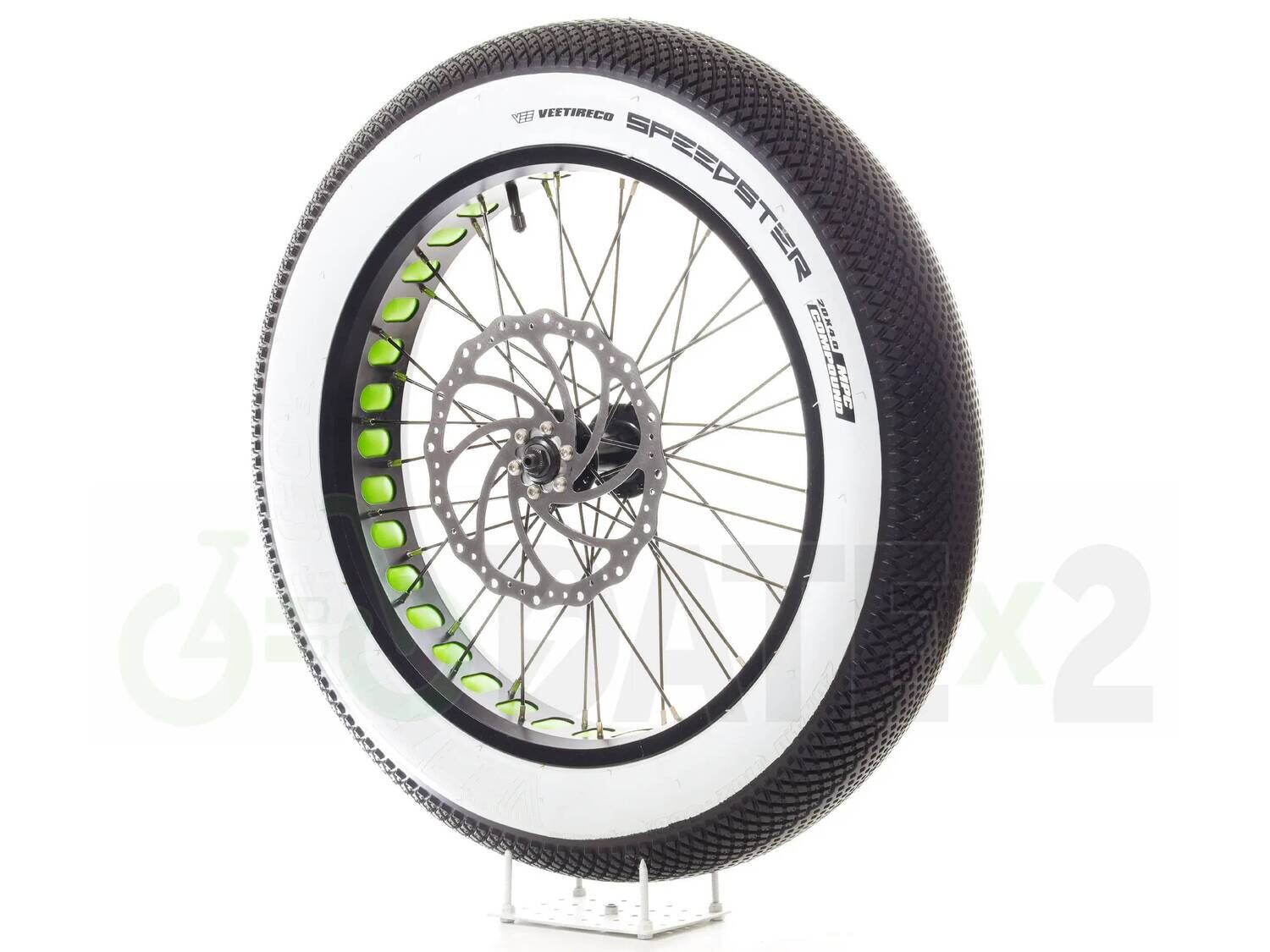 DATE VEEx3 SPEEDSTER white walls probably the lightest 20x4 VEE city tires in the world (GREEN rim tape)