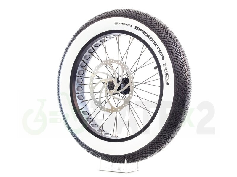 DATE VEEx3 SPEEDSTER white walls probably the lightest 20x4 VEE city tires in the world (BLACK rim tape)