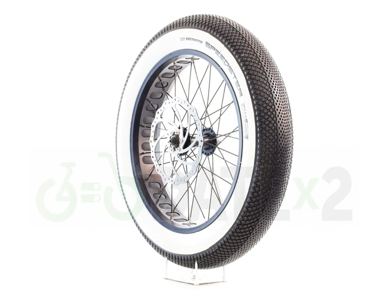 DATE VEEx3 SPEEDSTER white walls probably the lightest 20x4 VEE city tires in the world (BLACK rim tape)