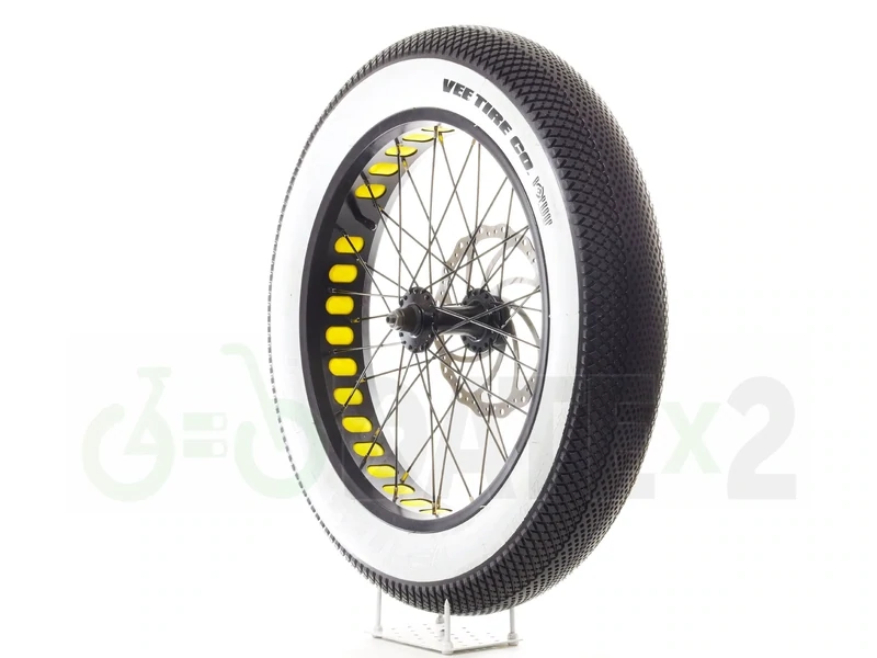 DATE VEEx4 SPEEDSTER ARAMID BELT probably the lightest puncture-proof 20x4 VEE city tires in the world (GOLD rim tape)